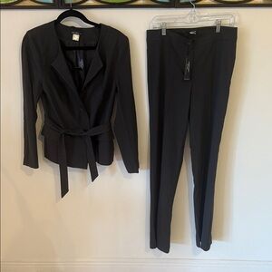 VENUS Elegant Black Blazer and Pants Set